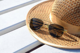 Sunglasses and sun hat